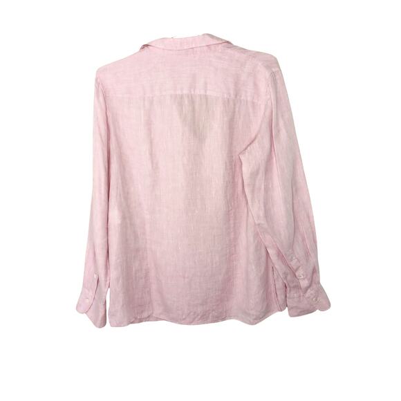 Loro Piana Pink 100% Linen Tunic Top Sz 46 IT (US 10) / Excellent Condition - Picture 3 of 16
